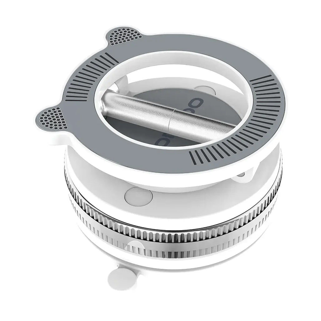 A Photo Of Porodo Multi-Surface Vacuum Suction Mount 360° Rotating Base - White