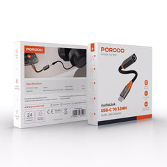 A Photo Of Porodo AudioLink USB-C to 3.5mm Adapter with DAC Chip
