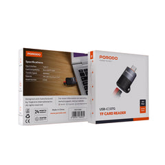A Photo Of Porodo USB-C OTG TF Card Reader - PDETK18BK
