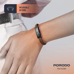A Photo Of Porodo USB-C to USB-C Wristband Cable Magnetic Steel Clasp
