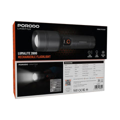 A Photo Of Porodo Lifestyle Lumalite 2600 Rechargeable Flashlight