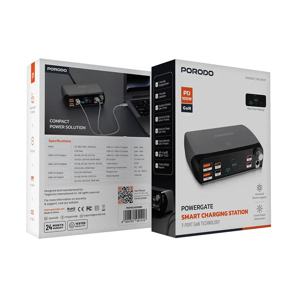 A Photo Of Porodo PowerGate Smart Charging Station 252W