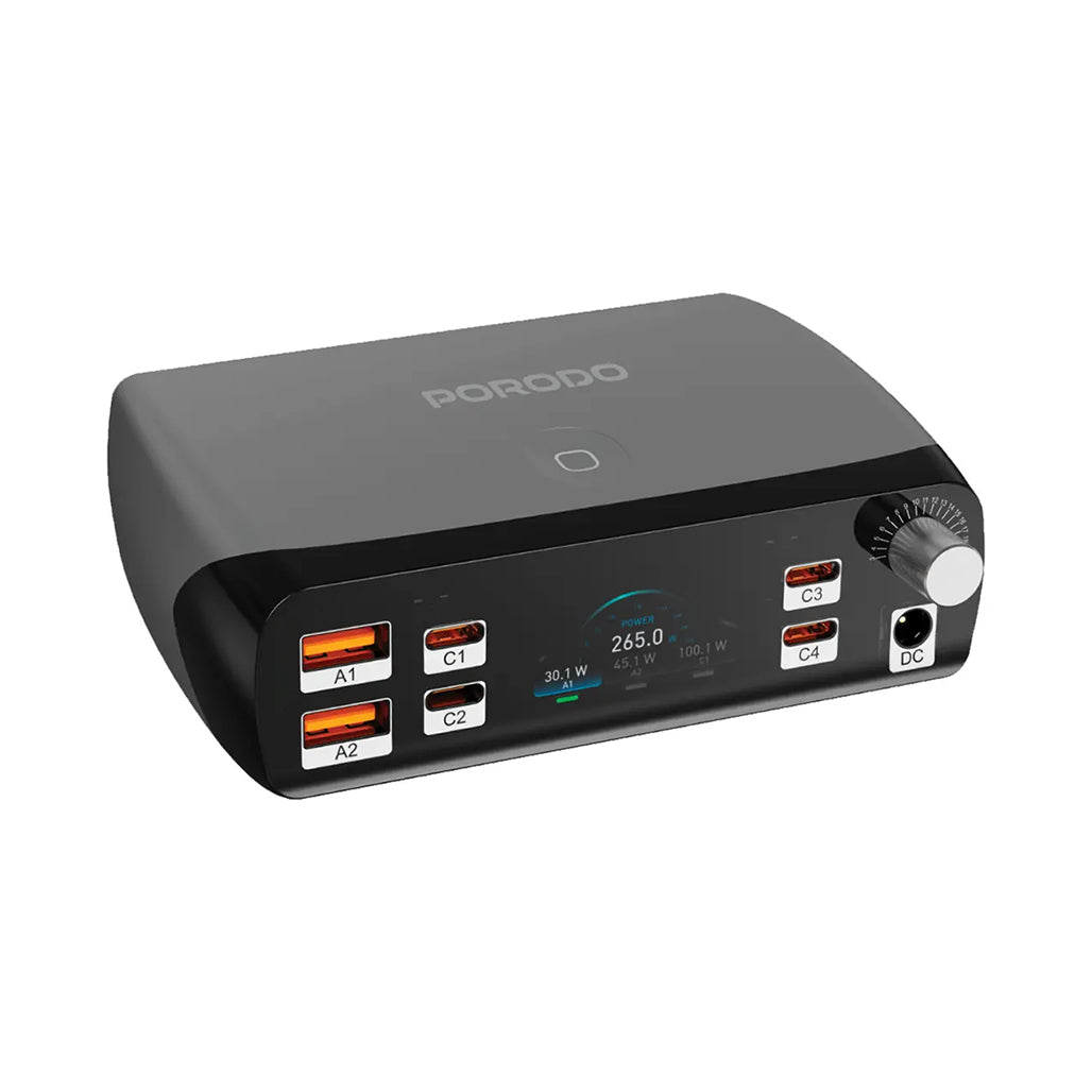 A Photo Of Porodo PowerGate Smart Charging Station 252W