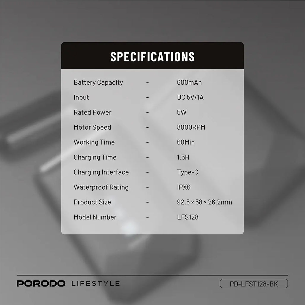 A Photo Of Porodo Lifestyle Dual-Blade Pocket Shaver – Black - PDLFST128BK