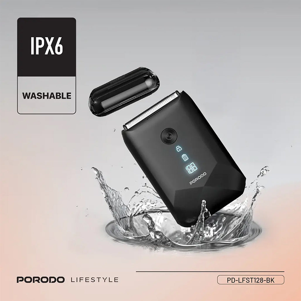A Photo Of Porodo Lifestyle Dual-Blade Pocket Shaver – Black - PDLFST128BK