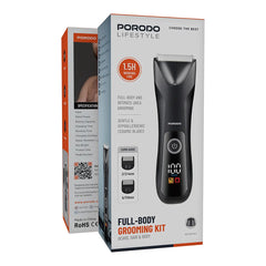 A Photo Of Porodo Lifestyle Full-Body Grooming Kit - Black