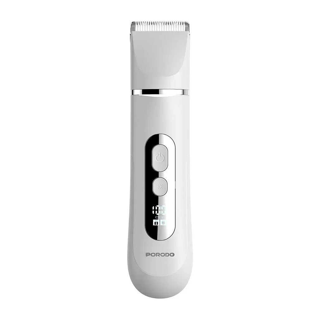 A Photo Of Porodo 4-In-1 Face & Body Electric Trimmer with Smart LED Display