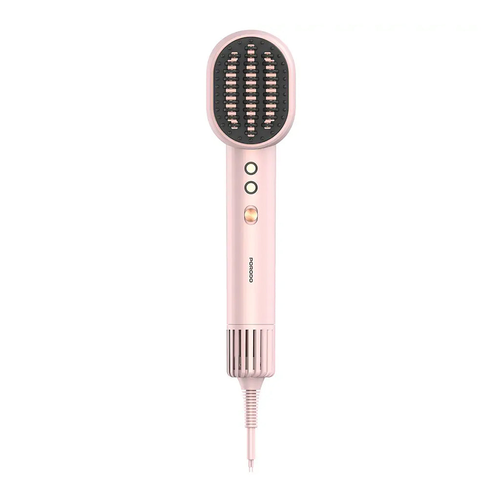 A Photo Of Porodo 2-In-1 Hair Dryer & Straightener Brush with Smart Temperature Control
