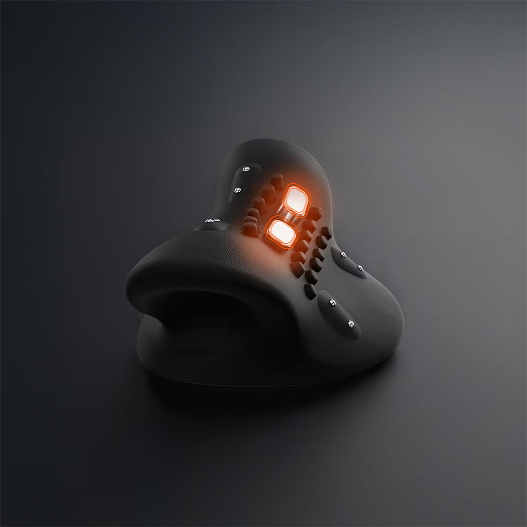 A Photo Of Porodo Lifestyle Electric Heated Neck and shoulder pillow massager - Black