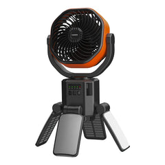 A Photo Of Porodo Lifestyle Suncharge Outdoor Solar Fan - PDLFSTFNBKOG