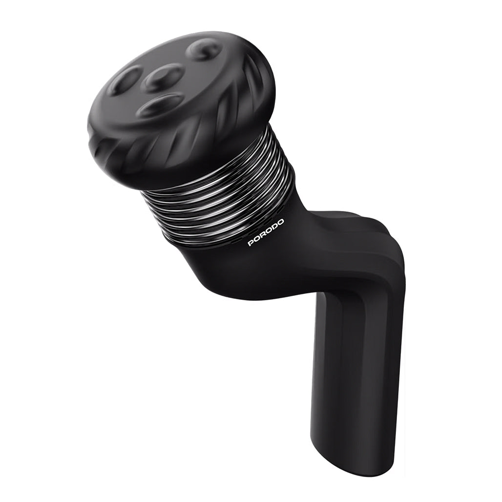 A Photo Of Porodo Lifestyle Portable Handheld Multi-Speed Rotating massager with 4 heads- Black