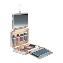 Porodo Travel Makeup Case with Detachable LED Mirror & Hanging Hook