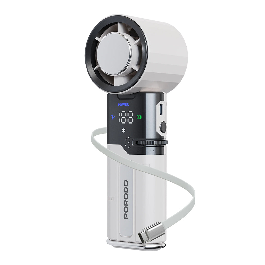 A Photo Of Porodo Lifestyle Chillo Plus Rechargeable Ice Cooling Fan