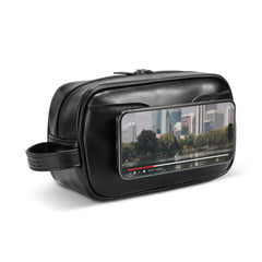 A Photo Of Porodo Lifestyle MagSafe Travel Organizer Pouch with Phone Holder - PDLFSTP258BK