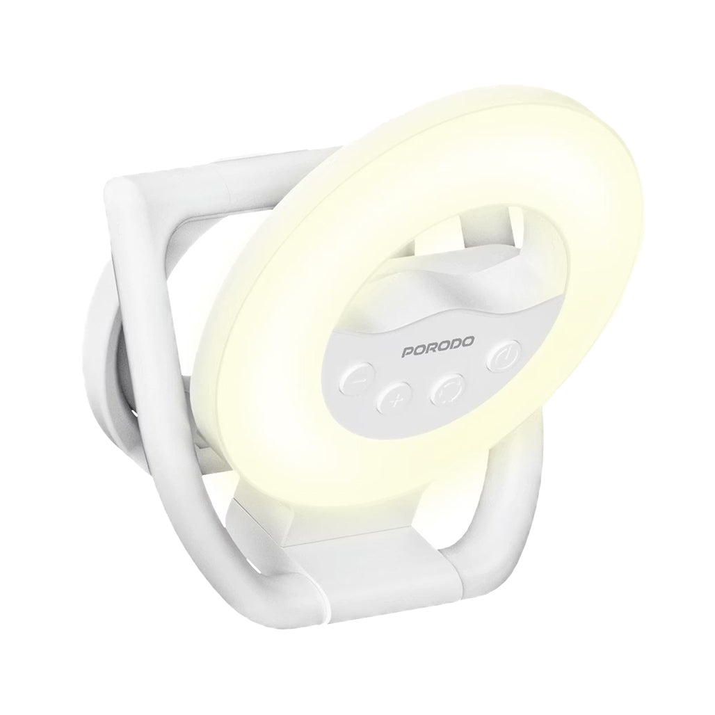 A Photo Of Porodo Snapbright Magnetic LED Fill Light with Adjustable Phone Mount