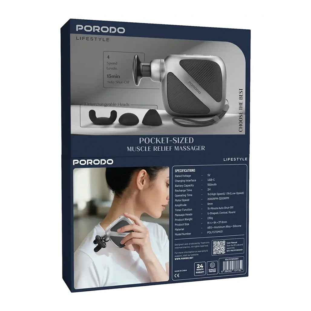 A Photo Of Porodo Lifestyle Pocket-Sized Muscle Relief Massager