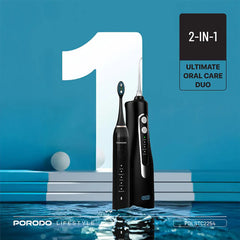 A Photo Of Porodo Lifestyle Ultimate Oral Care Duo Electric Toothbrush & Water Flosser Combo
