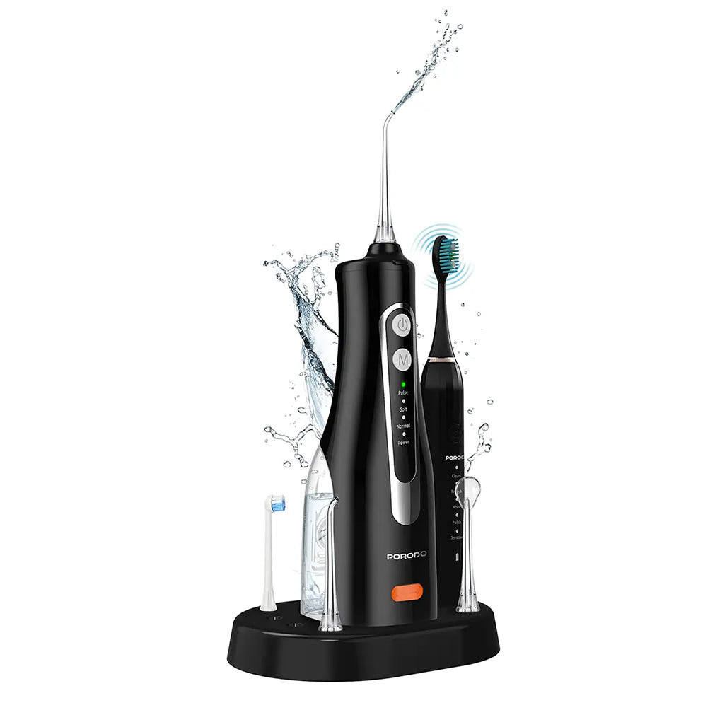A Photo Of Porodo Lifestyle Ultimate Oral Care Duo Electric Toothbrush & Water Flosser Combo