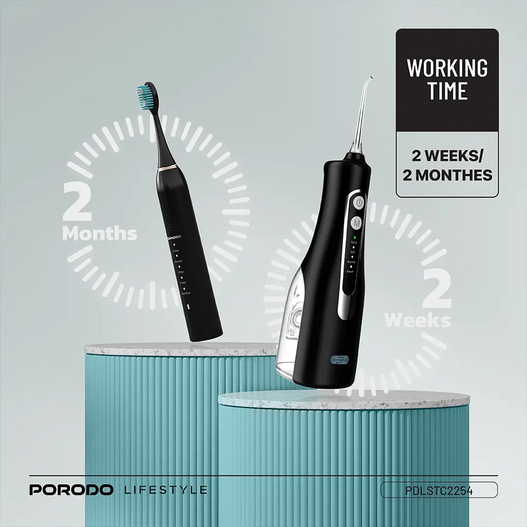 A Photo Of Porodo Lifestyle Ultimate Oral Care Duo Electric Toothbrush & Water Flosser Combo