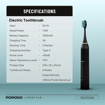 Porodo Lifestyle Ultimate Oral Care Duo Electric Toothbrush & Water Flosser Combo