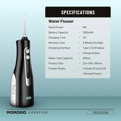 A Photo Of Porodo Lifestyle Ultimate Oral Care Duo Electric Toothbrush & Water Flosser Combo