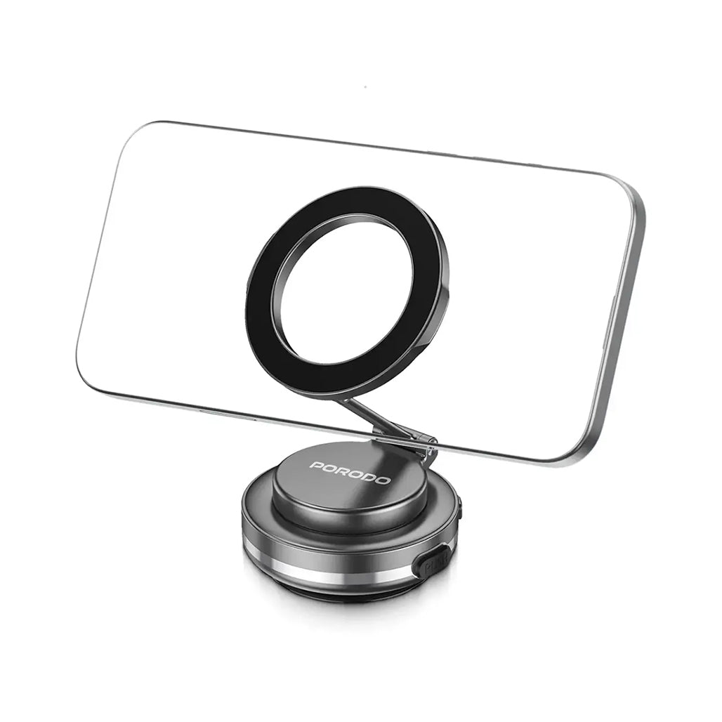 A Photo Of Porodo Vacuum Lock MagSafe Phone Holder - Black