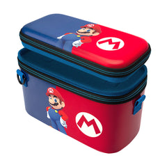 A Photo Of PDP Power Pose Mario Overnight Case for Nintendo Switch™, Lite & OLED – Travel Storage with Removable Carrying Case