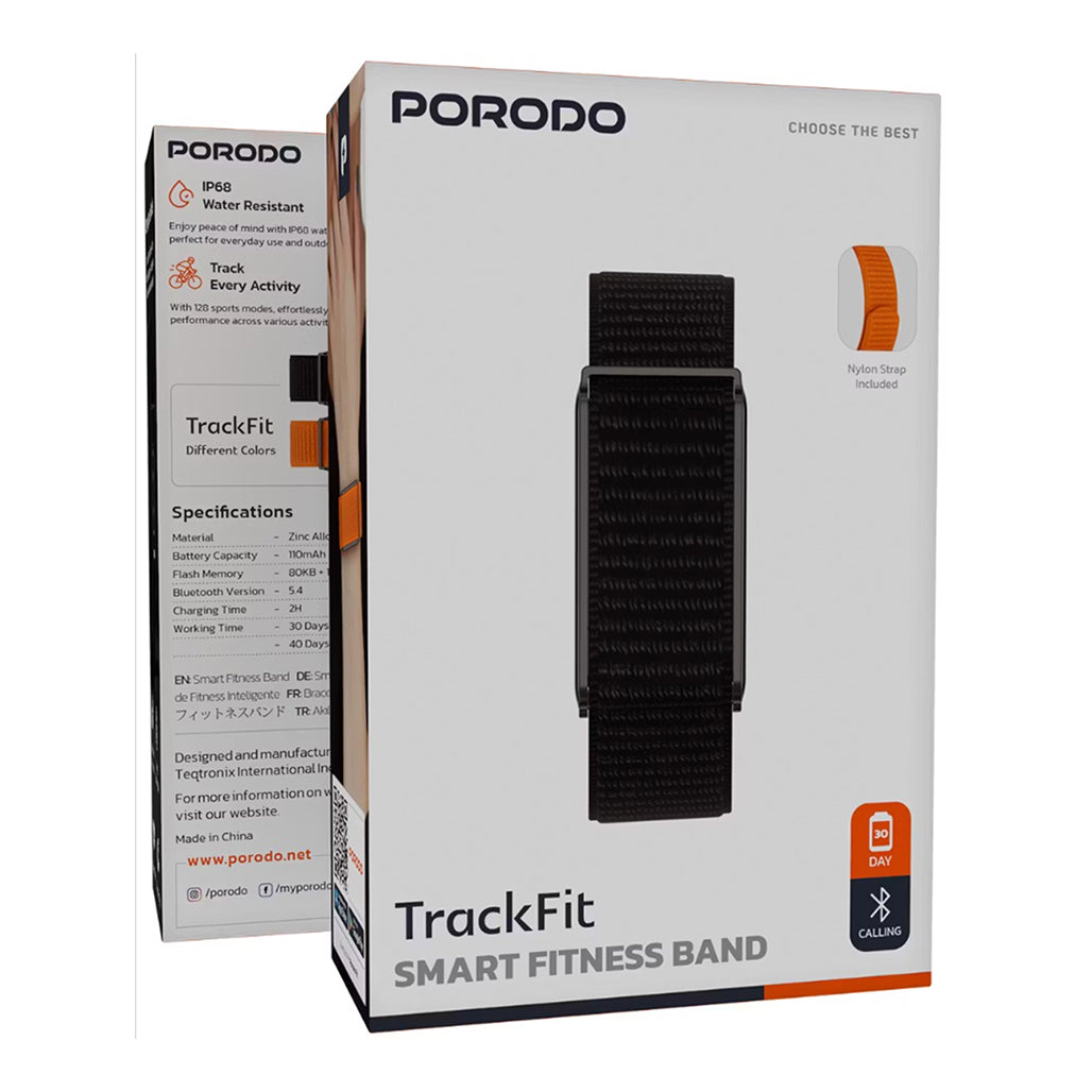 A Photo Of Porodo TrackFit Smart Fitness Band