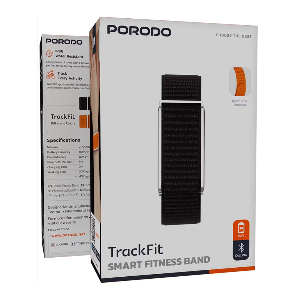 A Photo Of Porodo TrackFit Smart Fitness Band