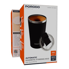 A Photo Of Porodo Lifestyle Automatic Magnetic Stirring Mug with High-Speed Mixing