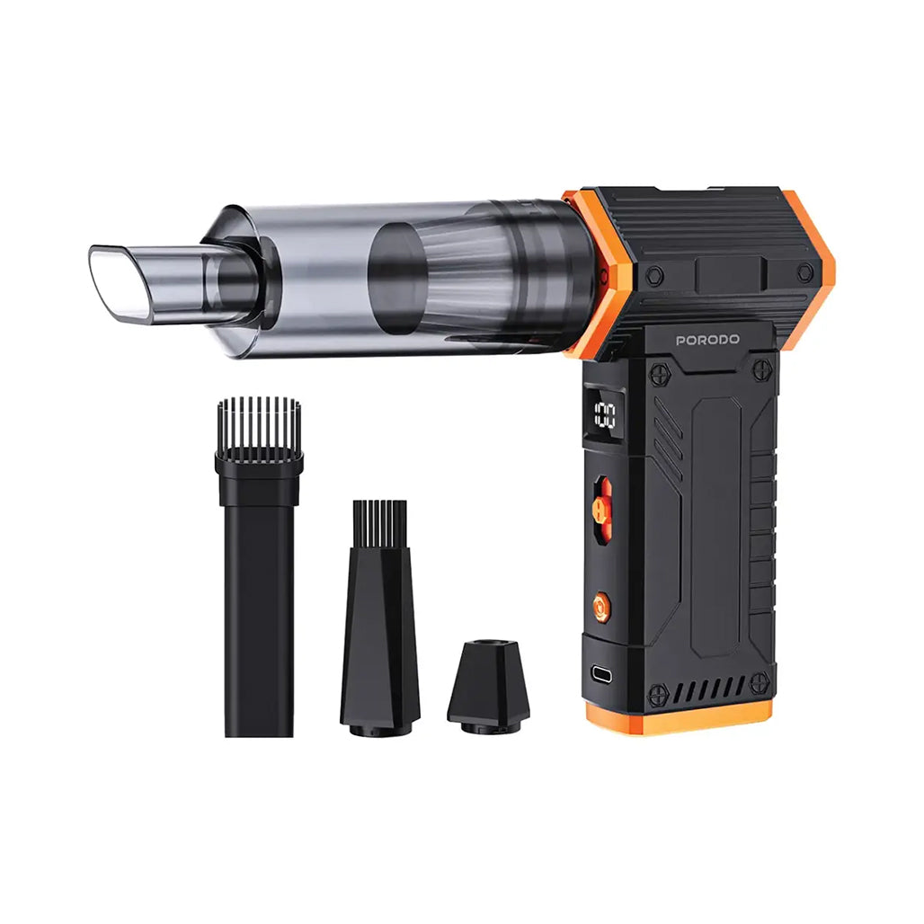 A Photo Of Porodo 2-In-1 Air Duster & Vacuum Cleaner with 4 Replaceable Nozzles