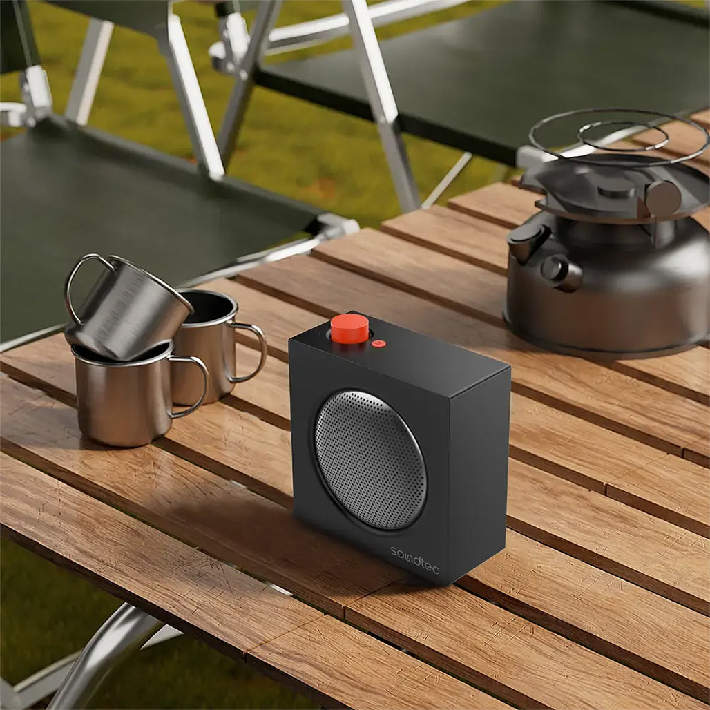 A Photo Of Porodo Soundtec Mini Vibe Box Portable Bluetooth Speaker