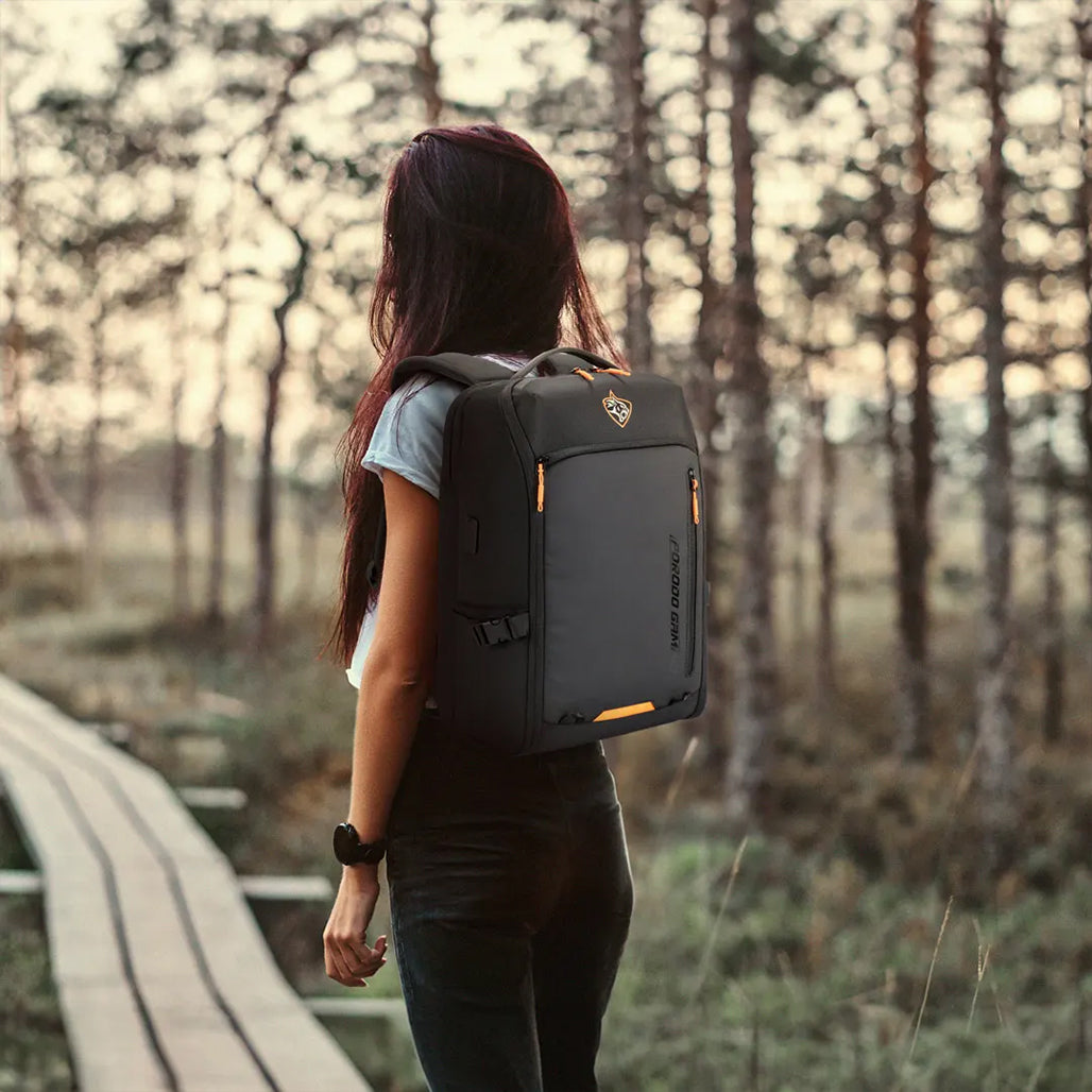 A Photo Of Porodo Gaming PS5 Storage & Laptop Backpack – Water-Resistant Travel Bag with Type-C PD 40W Charging Port