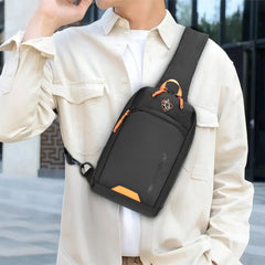 A Photo Of Porodo Gaming Crossbody Bag – Water-Resistant, PD 40W Fast Charging, Secure Storage – Black