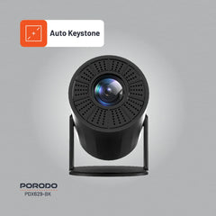 A Photo Of Porodo Gaming Projector with Wireless Controllers - Black