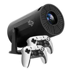 A Photo Of Porodo Gaming Projector with Wireless Controllers - Black