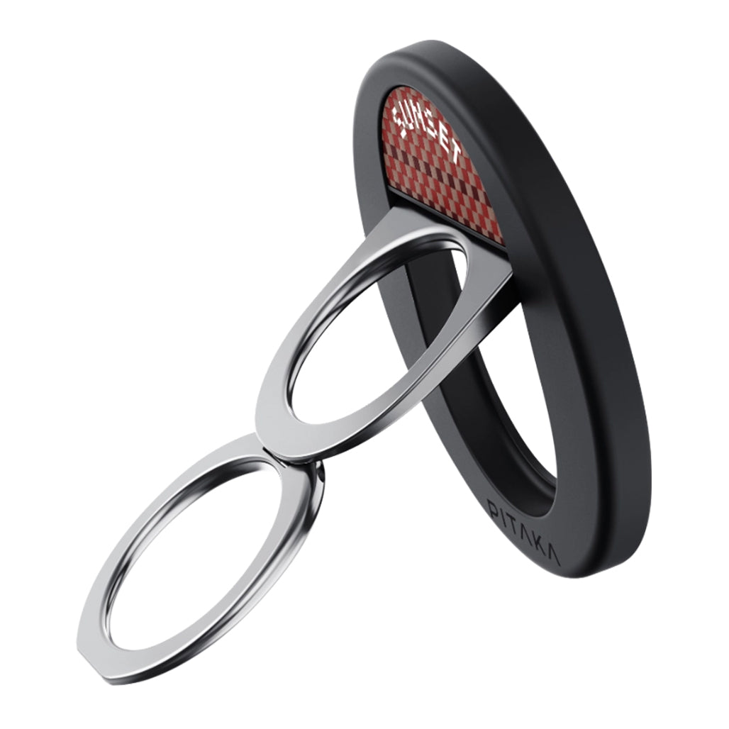 A Photo Of Pitaka MagEZ Grip3 - Slim 4.3mm Double-Ring Design | Gray/Black