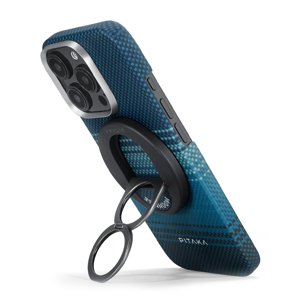 A Photo Of Pitaka MagEZ Grip3 - Slim 4.3mm Double-Ring Design | Gray/Black