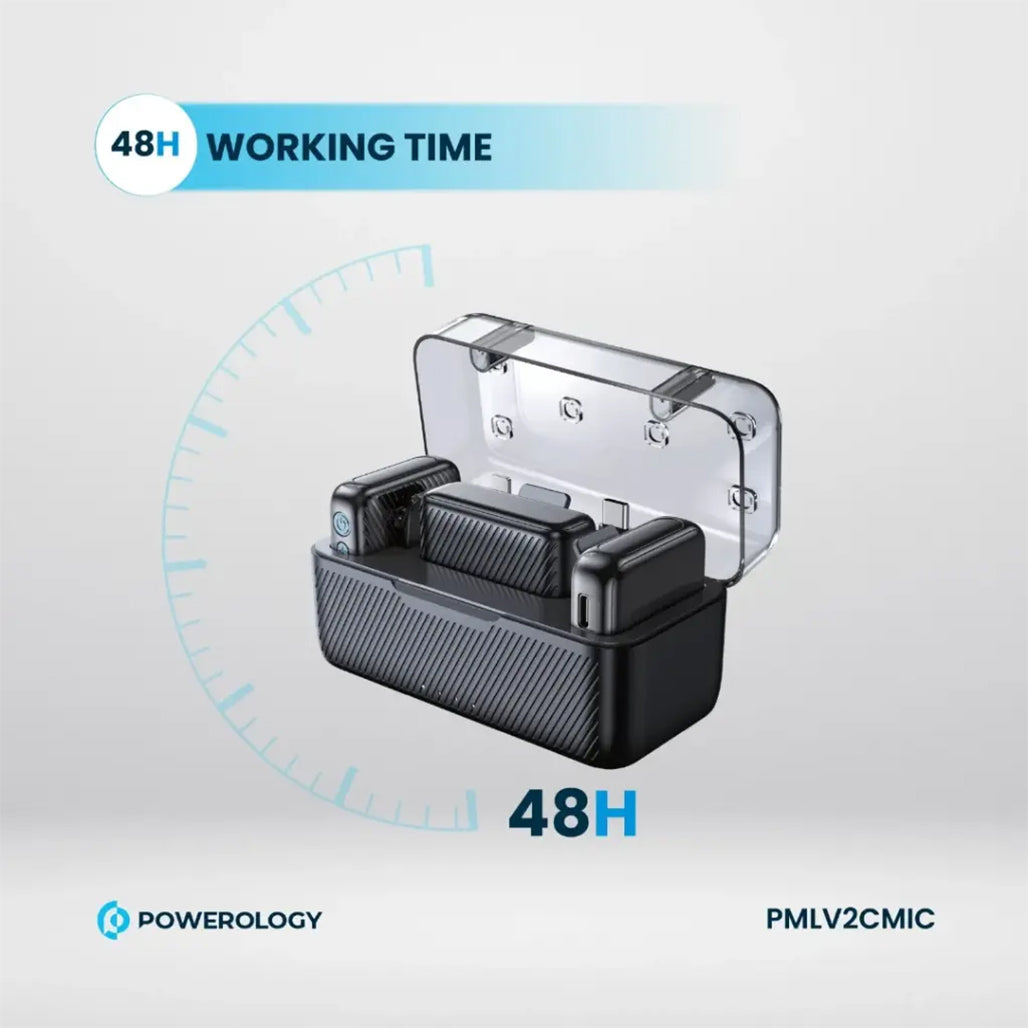 A Photo Of Powerology Wireless Dual Microphone Set – Black