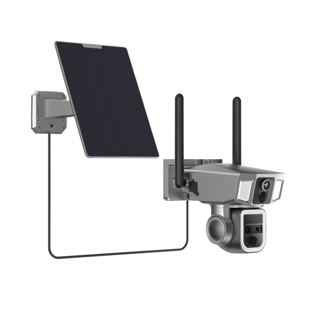 A Photo Of Powerology 4G/WiFi 360° Dual Lens Outdoor Camera - Black