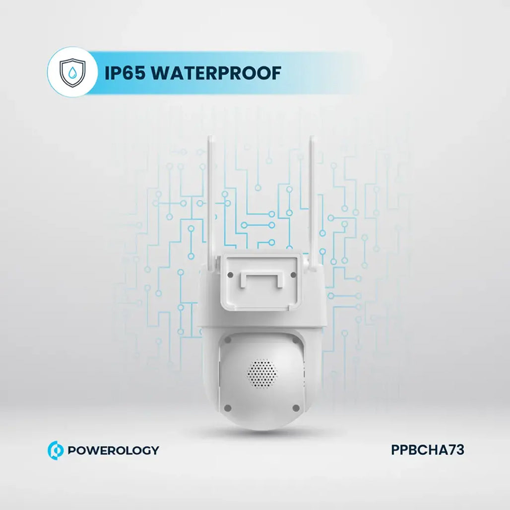A Photo Of Powerology Built-In Solar Pan & Tilt Outdoor Camera