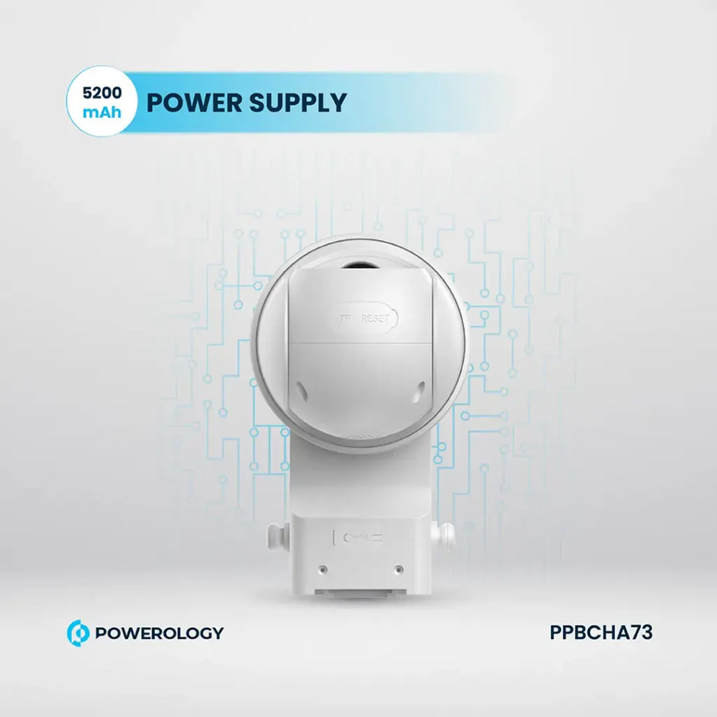 A Photo Of Powerology Built-In Solar Pan & Tilt Outdoor Camera