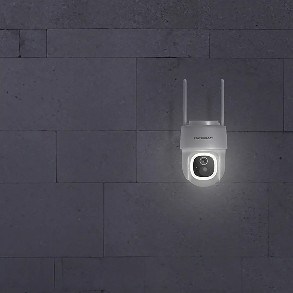 A Photo Of Powerology Built-In Solar Pan & Tilt Outdoor Camera