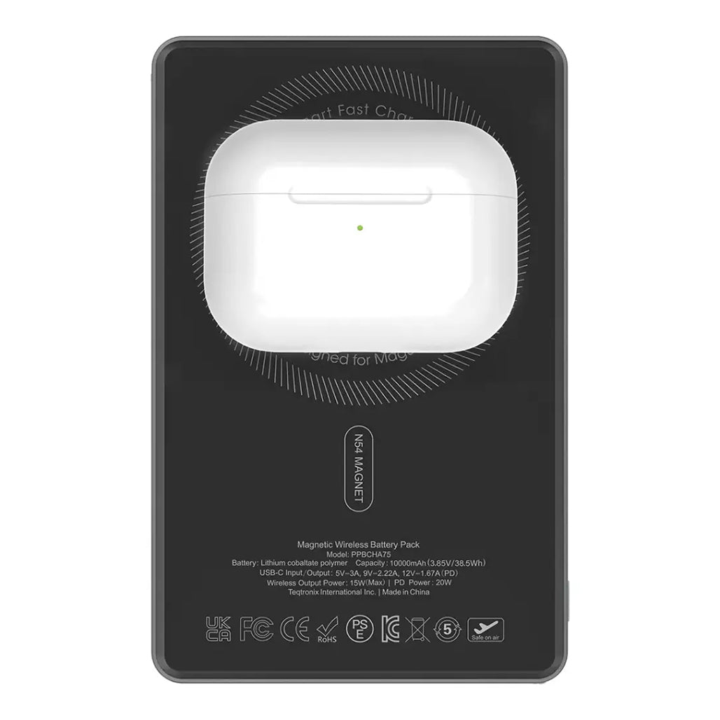 A Photo Of Powerology MagVolt 10000mAh Magnetic Power Bank - Black