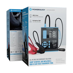 A Photo Of Powerology Portable Car Starter, Air Pump & OBD II Car Diagnostic Tool - Black/Blue