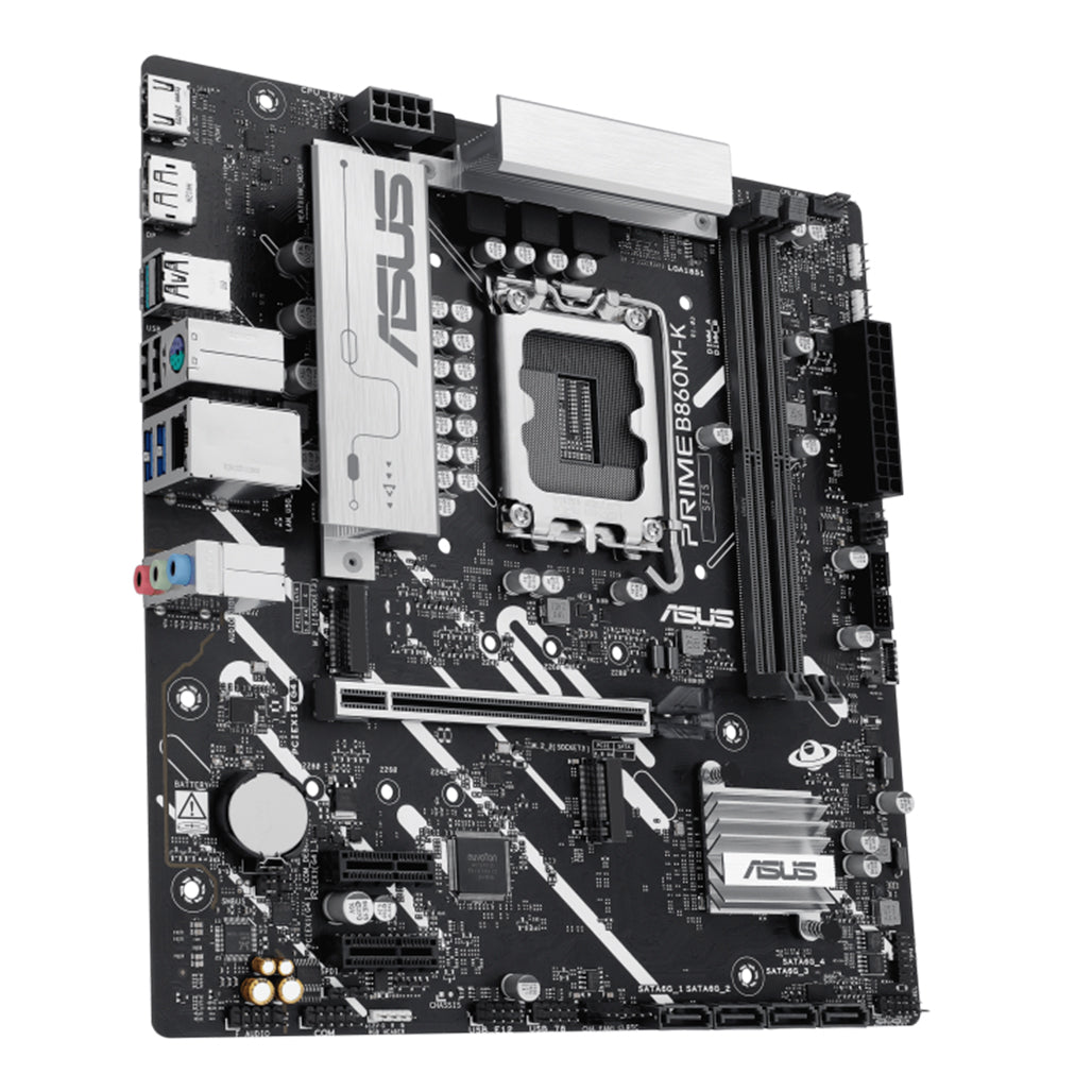 A Photo Of ASUS PRIME B860M-K DDR5 - micro-ATX Motherboard with Intel® B860 Chipset, PCIe 5.0, USB 10Gbps, and AI PC Support