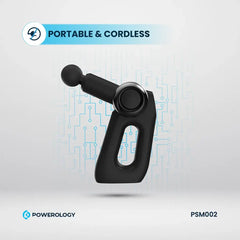 A Photo Of Powerology Full-Body Massage Gun – Deep Tissue Percussion Massager for Muscle Recovery & Pain Relief