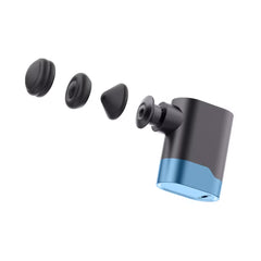 A Photo Of Powerology Ultra-Mini Portable Massage Gun – 5 Attachments, 3 Speeds, Quiet Design, USB-C Charging, 750mAh Battery, 4.5-Hour Runtime – Black