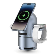 Powerology Qi2 Wireless Charging Station with Bluetooth Speaker – 3-in-1 Charger for Phone, Smartwatch & Earbuds