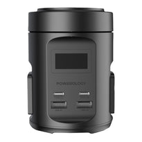 Powerology MagSafe Power Hub PD 65W with 2x Universal Sockets 2200W - Black